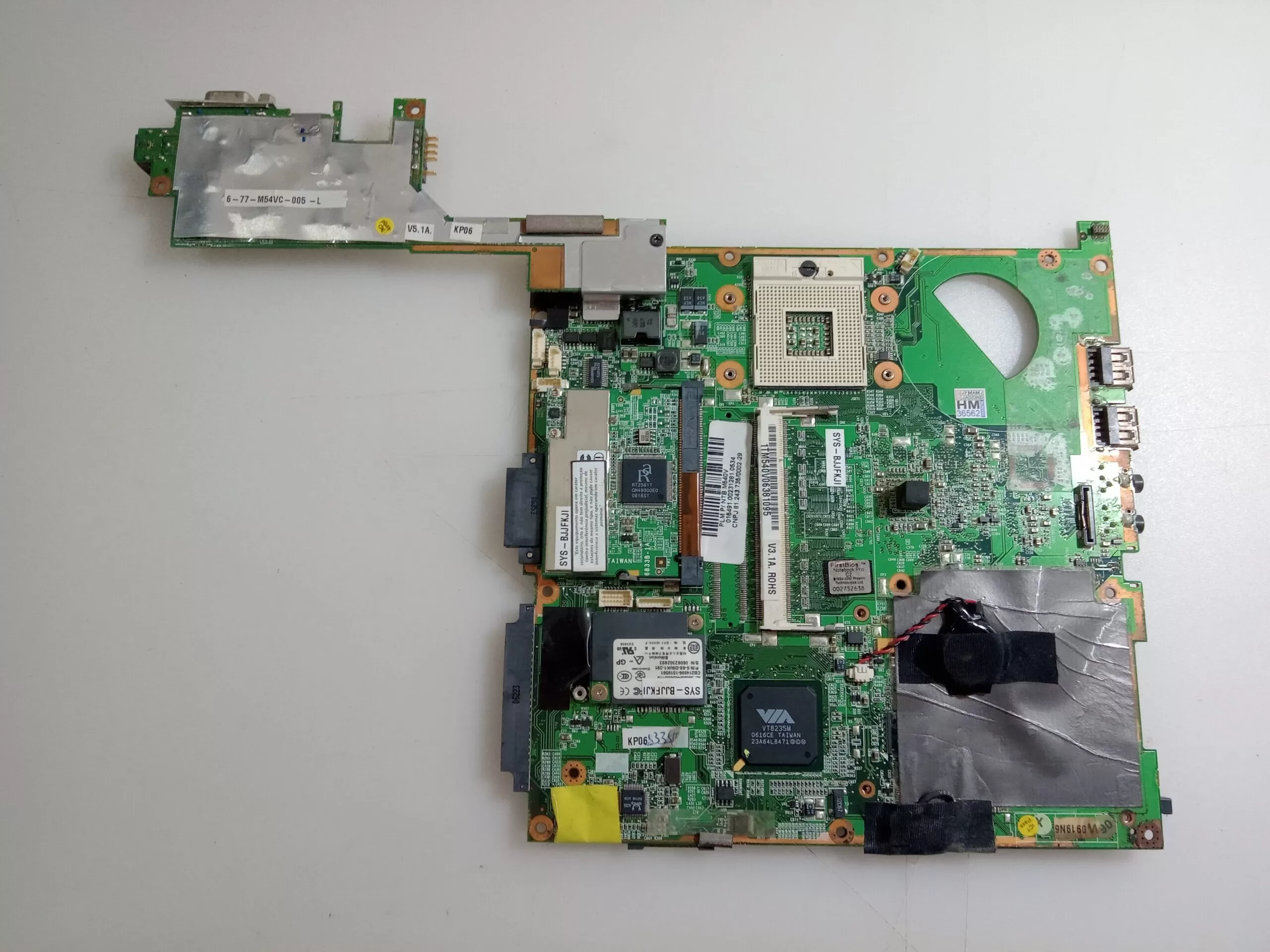 WhatsApp Image 2023-11-03 at 11.50.20 Placa Main Notebook Terra Mobile 2100 M55V Ddr400 | 6-71-M55s0-003a ( Com Processador ) - Imagem 1